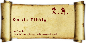 Kocsis Mihály névjegykártya