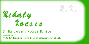 mihaly kocsis business card